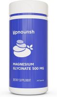 UpNourish Chelated Magnesium Glycinate 500mg Capsules - Magnesium Chelate for High Absorption - Pure Magnesium Supplement for Calm, Leg Cramps, Muscle Relaxation 240 Capsules