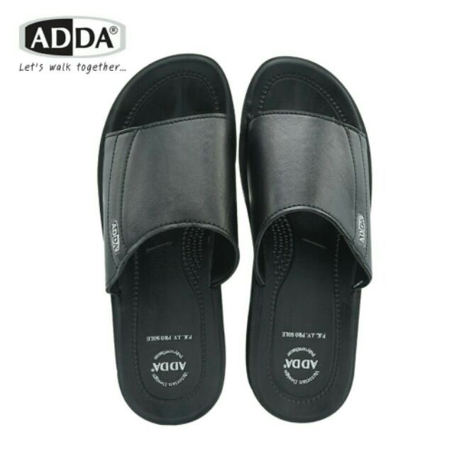 ของแท้-adda-รุ่น-7c01-รองเท้าแตะหนัง-pu-ใส่สบายพื้นหนานุ่ม-เบอร์-39-45-สีดำ-พร้อมกล่อง-สินค้าพร้อมส่ง