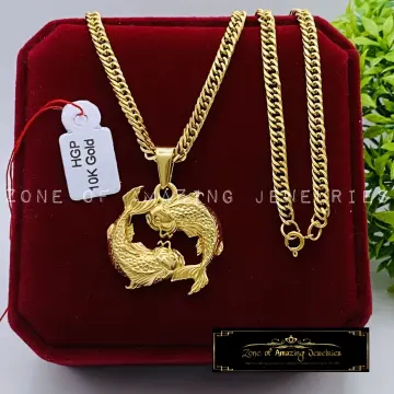 Initial Padlock Necklace Gold - Koi