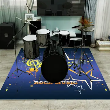 Drum Mat, Sound Absorbent Drum Rug, Drum Carpet Non-Slip Pads, Soundproof  Blanket, Electronic Drum Carpet, Non Slip Rugs and Shock Absorption Mat for