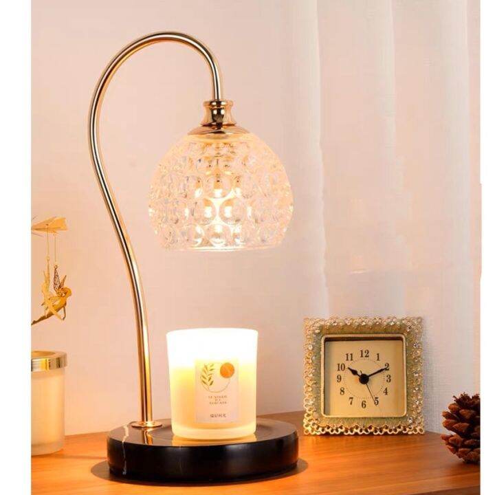 【EROMA】Crystal Candle Warmer Lamp Dimmable Candle Warmer for Scented