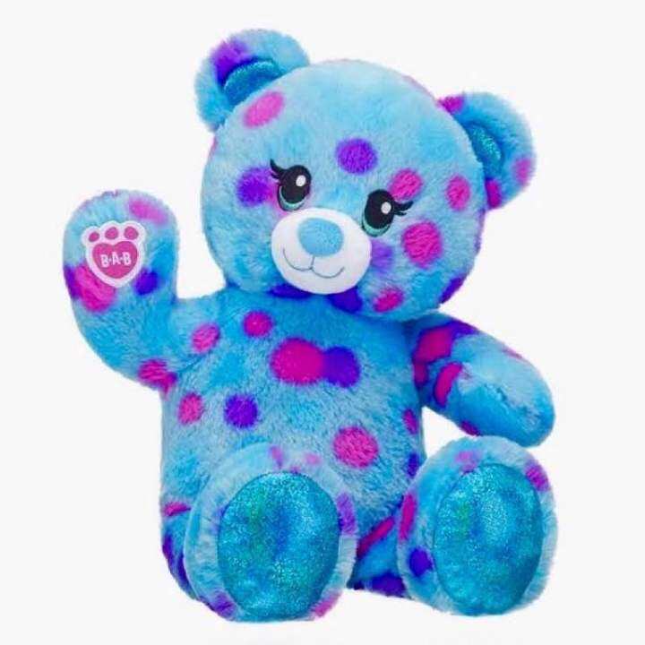 ตุ๊กตาบิ้วอะแบร์-summer-หมีปะการัง-polkadot-รุ่นใหม่-build-a-bear-workshop-สินค้ามือสองสภาพดีนำเข้าจากอเมริกาแท้