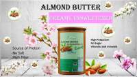 เนยอัลมอนด์ละเอียดจืด 1000 กรัม (กระปุก) Almond Butter Unsweetened Creamy 1000g. (Jar)