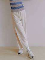 กางเกงขายาว Adidas RELAXED pant สีครีม แบบแม่ชม,แอลลี่