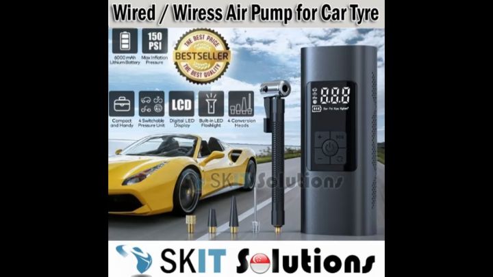 SKIT SG】Portable Wireless / Wired Electric Air Compressor
