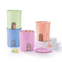 Tupperware One Touch Window Canister Small 2.0L ทัพเพอร์แวร์วันทัช เปิดปิดฝาโดยการกดตรงกลางฝา สามารถมองเห็นอาหารข้างใน