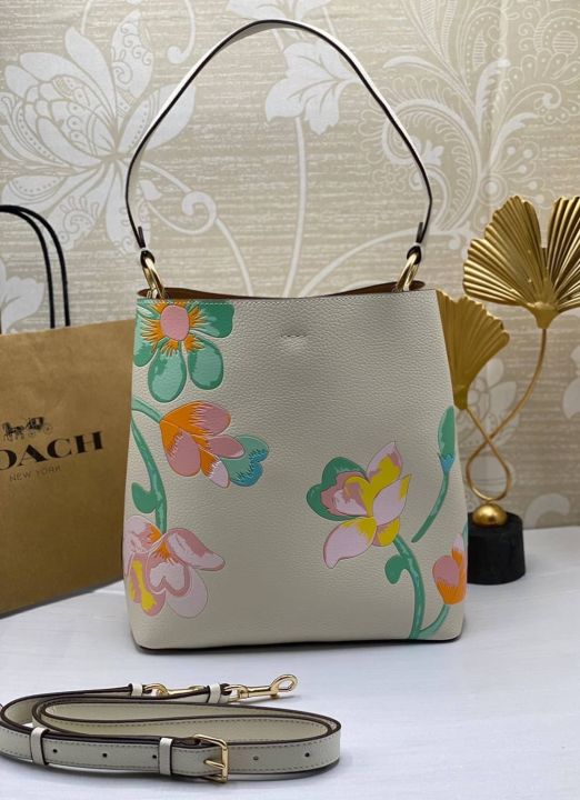 coach-ถังลายดอก-ขนาด-10-นิ้ว-พร้อมส่ง