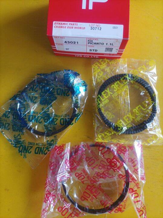 PISTON RING SET TP BRAND JAPAN MADE FOR HYUNDAI GETS 1.1 ENGINE KIA