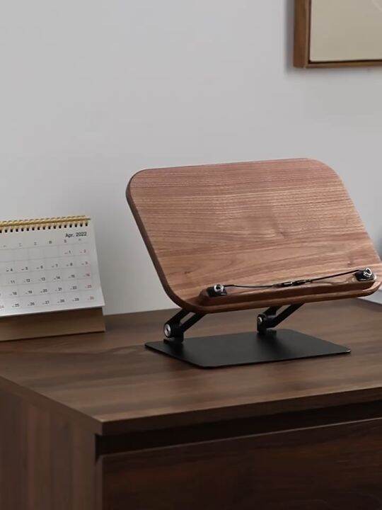 3 in 1 Walnut Wood Adjustable Laptop Stand (10