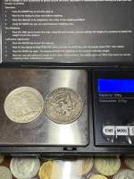 HALF DOLLAR silver coin, America, year 1933/1964 Condition: Used, 90% pure silver, total weight: 2 coins, 24.66 grams. Guaranteed authentic, worth collecting