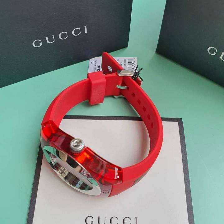 ออก-shop-รับประกันของแท้-100-นาฬิกาข้อมือ-gucci-sync-xxl-red-ya137103-46-มม