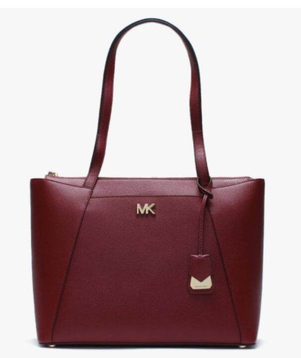 Michael kors maddie clearance medium crossgrain leather tote