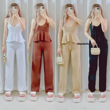 Shop Pants With Croptop Terno Aesthetic with great discounts and prices  online - Feb 2024