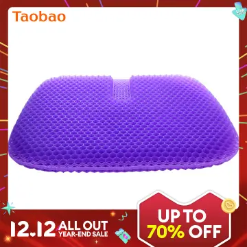 Purple Thickening Gel Seat Cushion Breathable Honeycomb For Cool