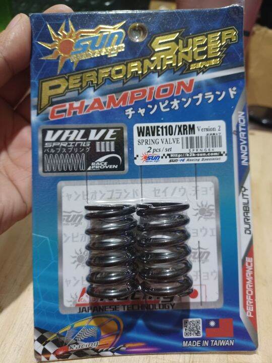 wave 110/xrm version 2 valve spring sun racing 2pcs/1ser Lazada PH