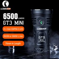 Lumintop GT3 Mini 3*XHP50.2 LED Powerful Output Strong Flashlight 6500 lumen use 26350 10000 lumen use 26650 battery high Power LED Flashlight