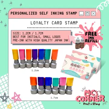 Custom Round Loyalty Card Self Inking Stamp