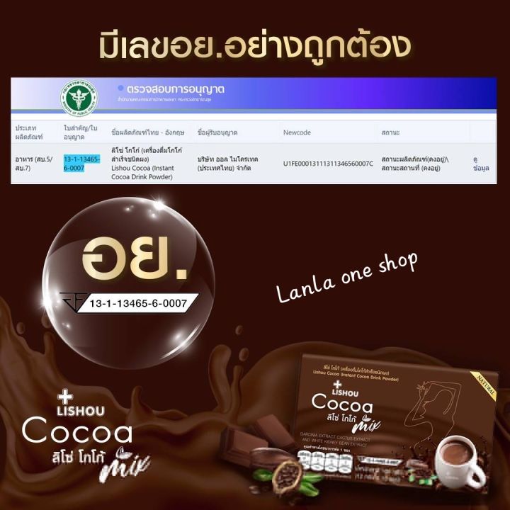 สินค้าขายดี-ของแท้-โกโก้ลิโซ่-ลิโซ่โกโก้ควบคุมน้ำหนัก-lishou-cocoa-โกโก้ลดน้ำหนัก