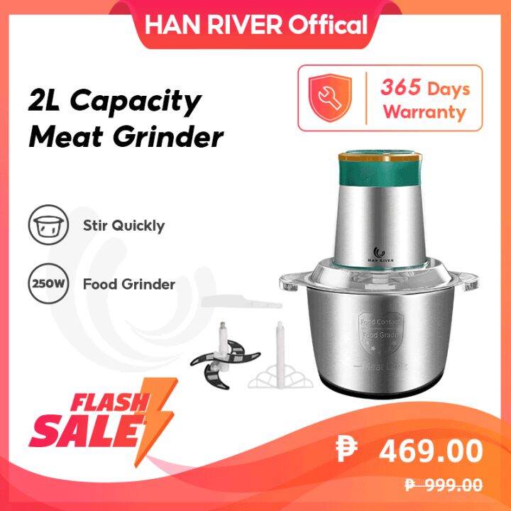 HAN RIVER Electric Meat Grinder Blender on Sale Double Layers Quad