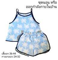 ชุดนอน หรือ ออกกำลังกายในบ้าน ผ้ายืด นุ่ม ลื่น