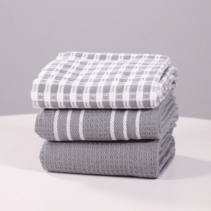 Classic Kitchen Towels, 100% Natural Cotton, The Best Tea Towels, Dish Cloth, Absorbent and Lint-Free, Machine Washable, 18 x 25 inch, 3 Pack, White