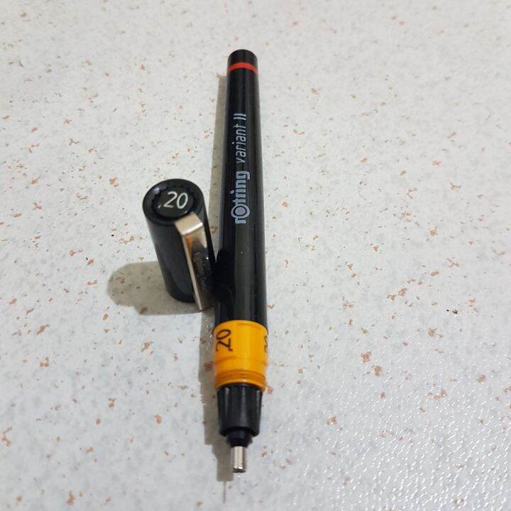 BEKAS Rotring Variant II Isograph 0.20 rapido jerman pulpen gambar