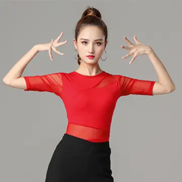 ballroom dance tops for women Latin dance modern dance national standard  dance clothes top