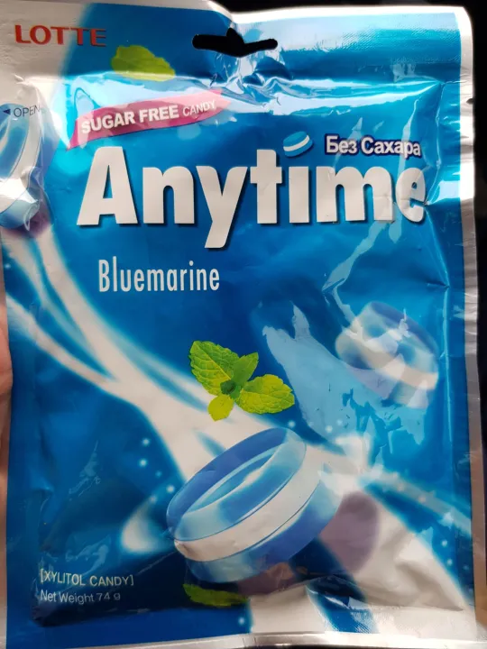 Lotte Anytime XYLITOL Mint Candy Bluemarine 74g Lazada PH