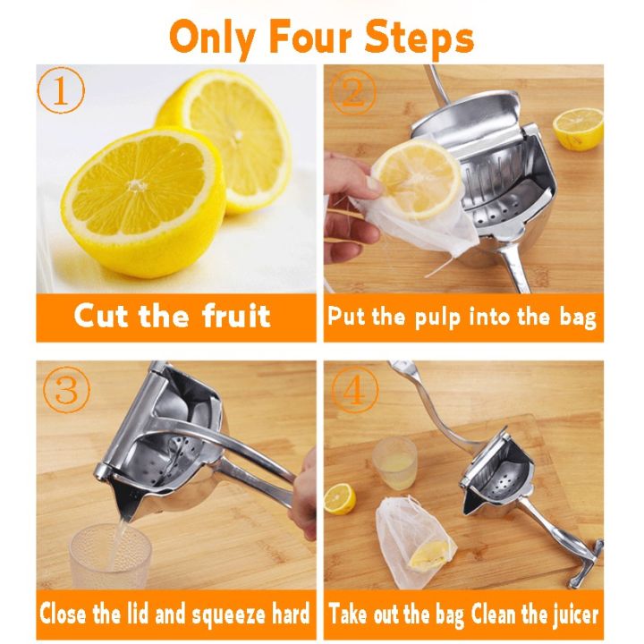 Manual Juice Squeezer Aluminum Alloy Hand Pressure Orange