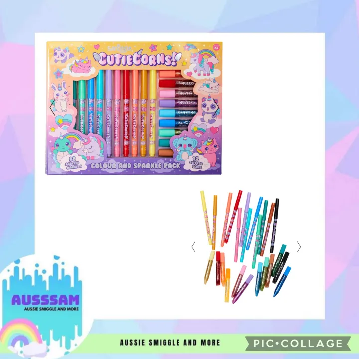 Smiggle scented markers and glitter glue pack Lazada PH