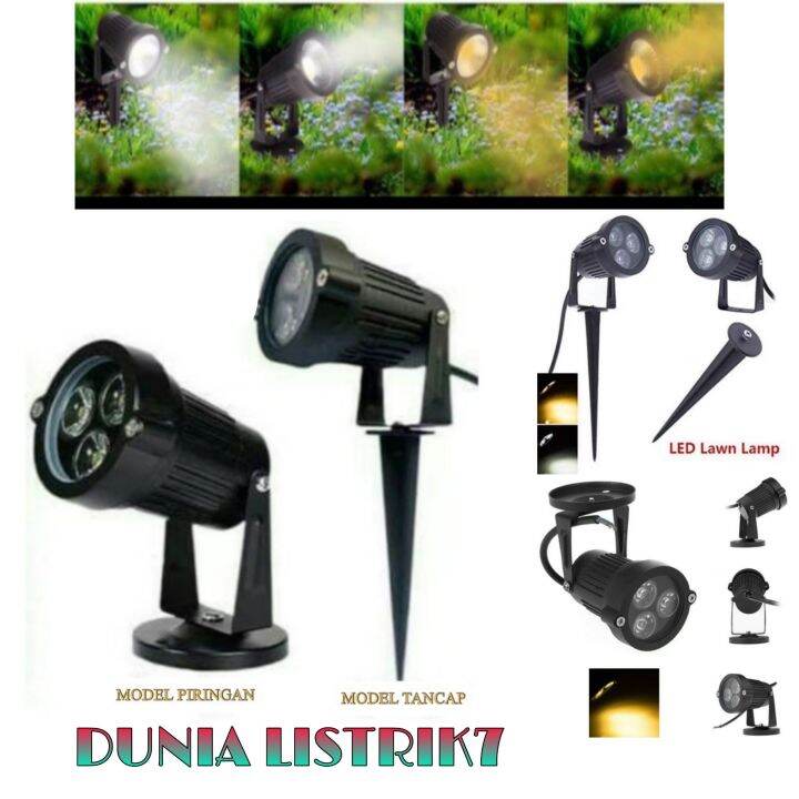 Lampu Taman Led Watt Watt Piringan Tancap Led Sorot Taman Lampu Sorot Taman Lazada