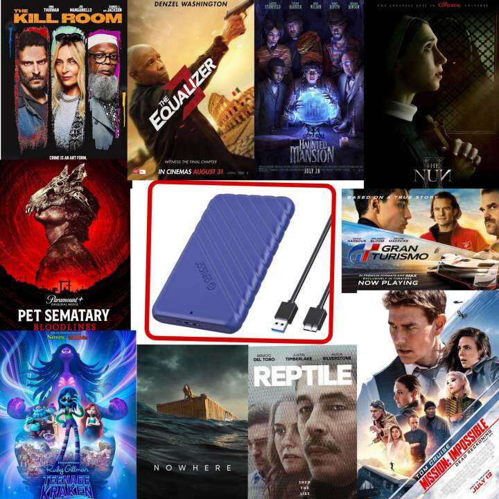 External Hard Drive with FREE Full of HD Movies Plug & Play on your TV