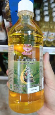 น้ำมันงาดำธรรมชาติสกัดเย็น(เจ) ขนาด 500 ml. Sesame Oil