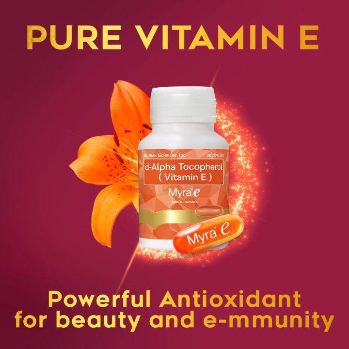 MYRA E D ALPHA TOCOPHEROL (VITAMIN E) 400 I.U 30 CAPSULES Lazada PH
