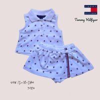 ?Set Tommy Hilfiger ?size 12-18-24m ชุดเด็กผู้หญิง คอปก กระโปรงติดกางเกง เซท2ชิ้น สวยมากๆ⭐แบรนด์แท้ Tommy Hilfiger