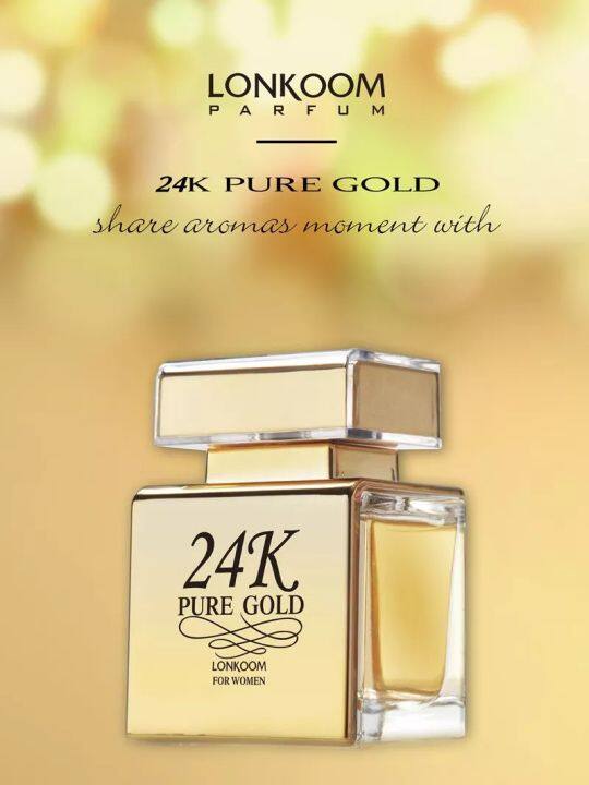 24k Gold Lonkoom Perfume Edp 100ml Long Lasting Lazada