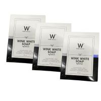 (เซ็ต 3 ก้อน) Wink white soap 80g สบู่วิงค์ไวท์ สีขาว แพคเกจใหม่ ดีกว่าเดิม ปรับผิวกระจ่างใส กลิ่นหอมติดผิว ฟองนุ่มบำรุงผิว