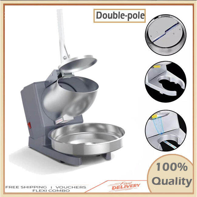 Heavy Duty Double Blade Commercial Ice Crusher for halo halo electric