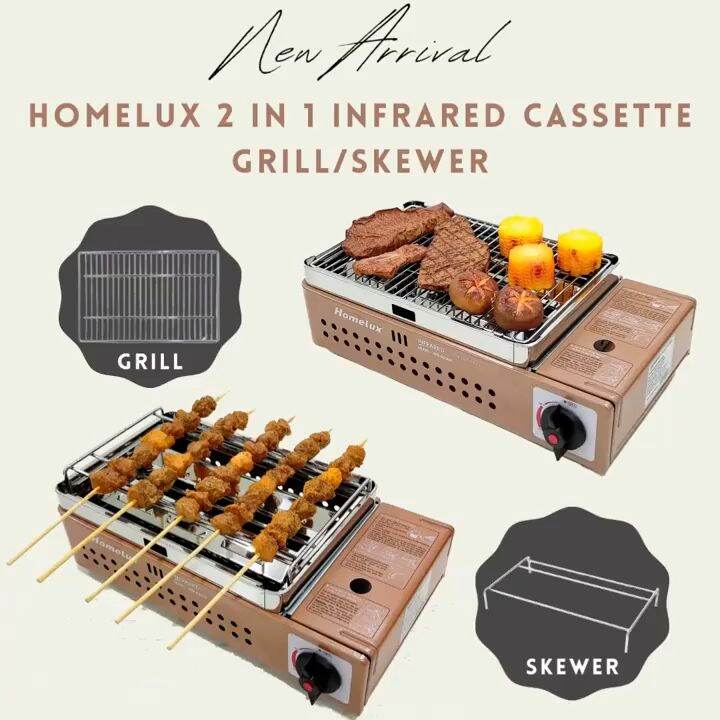 HOMELUX HPB6006B PORTABLE BUTANE GAS BBQ infrared COOKER STOVE DAPUR