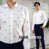 Shirtoria-Cotton ลาย CASUAL DANCING เสื้อเชิ้ตแขนยาว