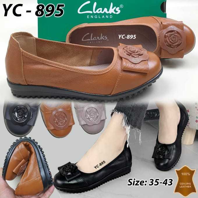 sepatu Clarks logo rose flower leather sepatu casual sepatu | Lazada Indonesia