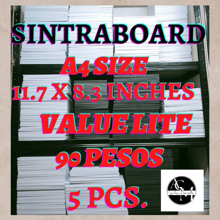 SiNTRA BOARD A4 VL. Size 3MM(11.7x8.3inches) 5PCS. | Lazada PH