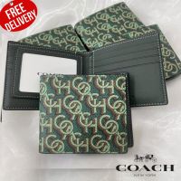 กระเป๋าสตางค์ COACH CF134 3 IN 1 WALLET WITH SIGNATURE MONOGRAM PRINT (QBRFT)