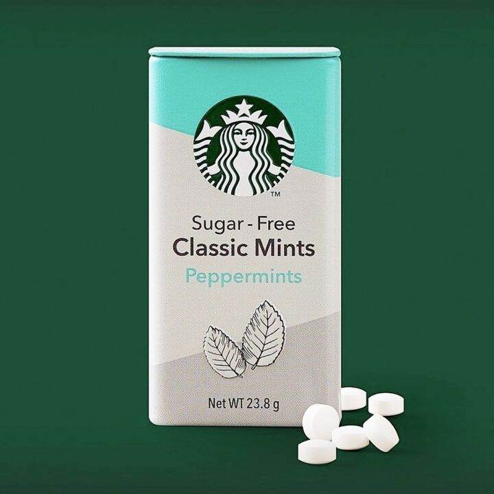 ลูกอม Starbucks Classic Mints Peppermints (SugarFree) Lazada.co.th