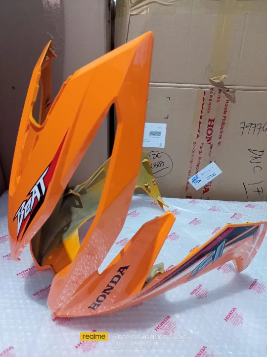Original Cover Set Front Honda Beat FI V2 (Orange) Lazada PH