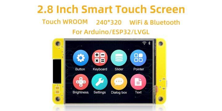 ESP32 Arduino LVGL WIFI&Bluetooth Development Board 2.8" 240*320 Smart ...