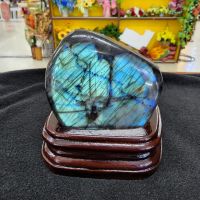 หินก้อนลาบราโดไลต์ หินพ่อมด ลาบราโดไรต์(Labradorite)สูง 11.5 ซม.หน้ากว้าง 8.5ซม. หนา 7 ซม. น้ำหนัก 780 g.