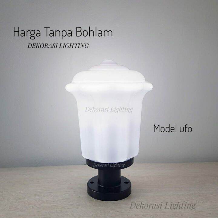Lampu pilar taman pagar minimalis outdoor acrylic dekor | Lazada Indonesia