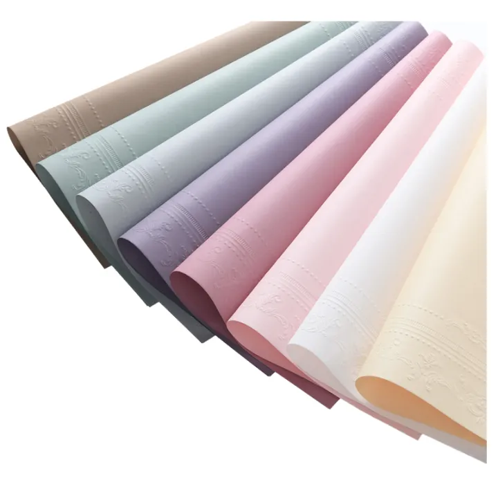 10 Sheets Fairprice Embossed Rose Package Flower Paper Retro Bouquet