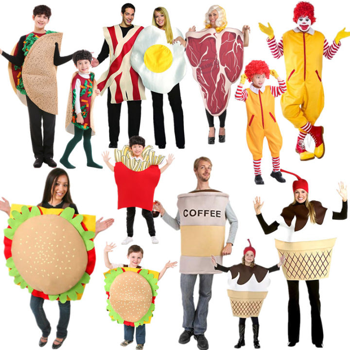 Halloween Food Performance Costume Fast Food Clown French Fries Steak ...